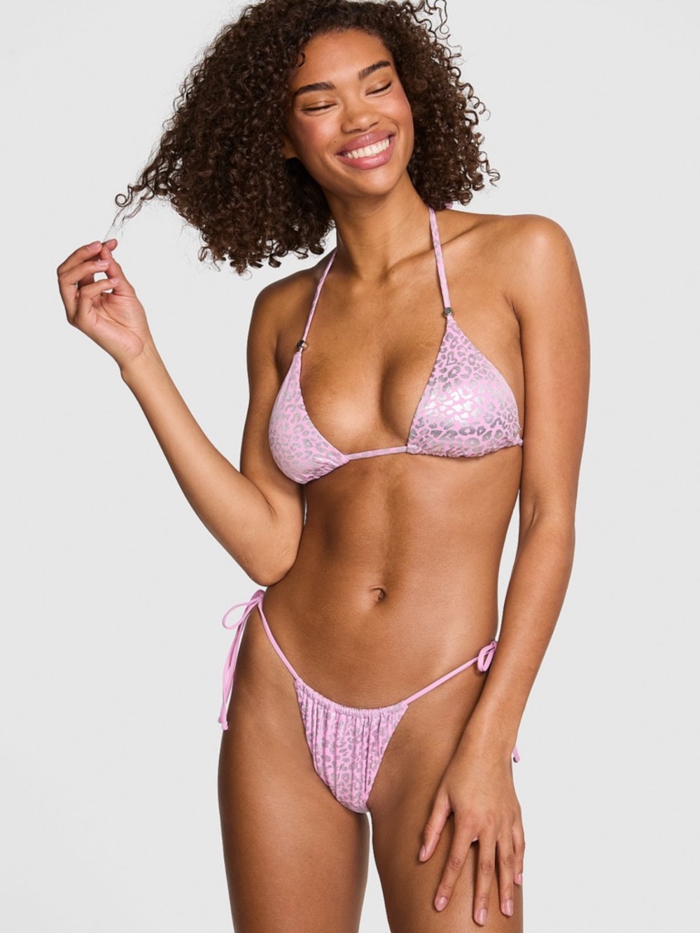 VS PINK TRIANGLE BIKINI/STRING BOTTOM SET XL NWT
